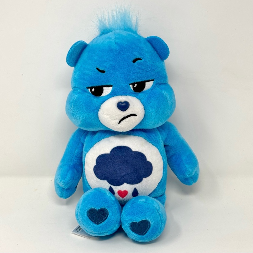Care Bears Grumpy Bear Plush Blue Clouds & Rain Stuffed Plush 10” 2020 Soft Toy